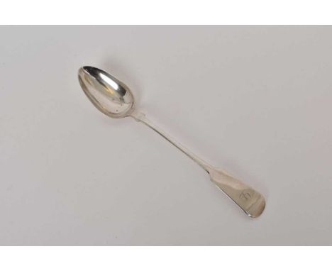 Victorian Scottish silver fiddle pattern basting spoon, with engraved initial (Edinburgh 1855) William Marshall. All at appro