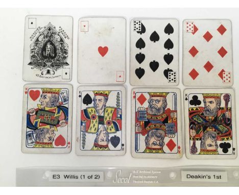 Complete deck of 52 cards by Willis & Co. - Deakins's 1st circa 1886 depicting political characters associated with Home Rule