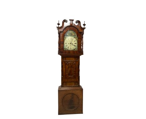 William Brooksbank of Bradford - late19th century 8-day mahogany Yorkshire longcase clock c1870,  large and imposing case wit