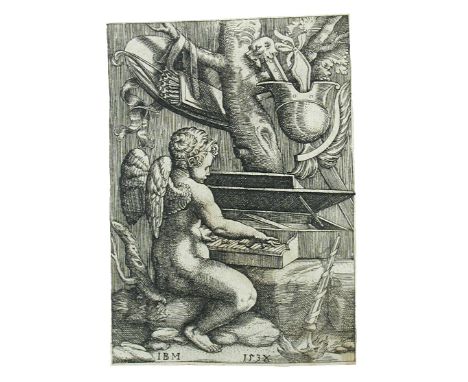 Giovanni Battista Scultori, called Mantovano (Italian, 1503-1575) Eros Playing a Spinnet engraving, on laid paper, 1538 12½ x