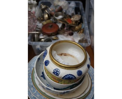 Large collection of unsorted items to include Victorian meat plates, art glass, collectables &amp; others 