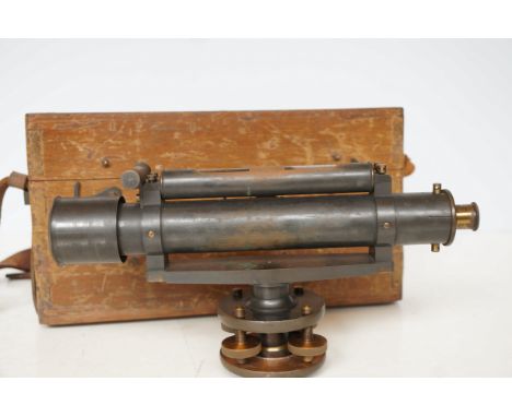 J.Halden &amp; Co early surveyors level with box
