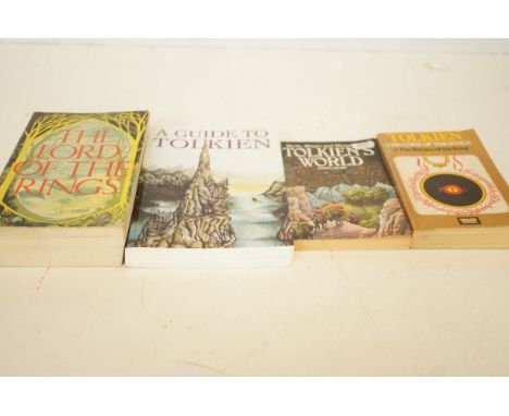 Lord of the rings book, A guide to Tolkien, Tolkien world &amp; Tolkien the lord of the rings paper back books 