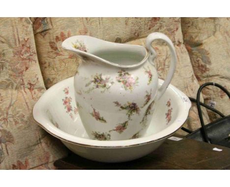 Vintage Doulton Burslem ceramic wash stand jug and bowl 