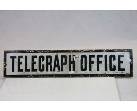 Vintage "Telegraph Office" Enamel sign, approx 71 x 15cm
