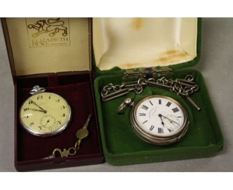 Vintage top wind 15 jewel Pocket watch, marked "Walker" to dial with sub dial at the six position plus two Pocket watch keys 