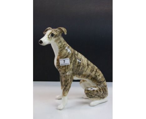 Winstanley ceramic model of a Greyhound type Dog, numbered 8 to base, stands approx 32cm
