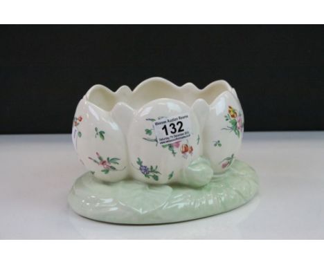 Vintage Clarice Cliff ceramic centrepiece with Floral decoration a reproduction of "Olde Bristol Porcelain", approx 23cm diam