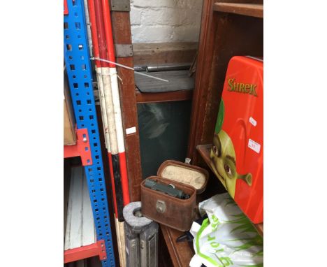 SURVEYORS DUMPY LEVEL; TRIPOD & MEASURING POLES
