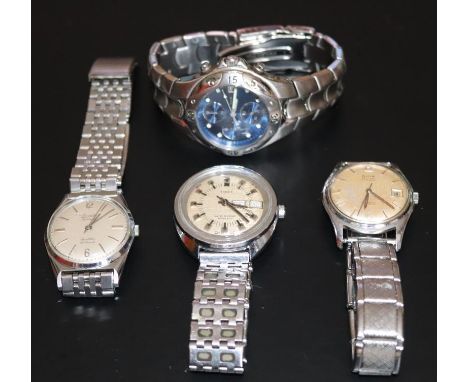 Collection Of Watches Comprising Everite Automatic Incabloc 41 Jewels, Timex And Avia 