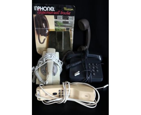 Mixed Telephone Lot To Include BT Tribune, Cream Dial Telephone, 2 Handsets And A Boxed Inphone Statesman Wall Bracket 