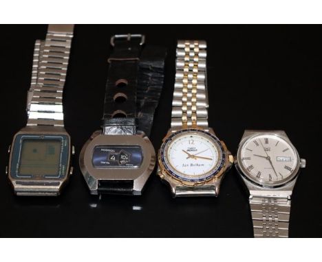 Collection Of Watches Comprising Ingersoll Digital, Q&Q MEC, Timex Indiglo Ian Botham And Timex Quartz 