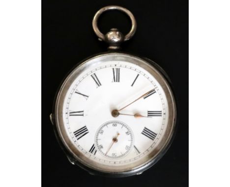 Silver Pocket Watch, White Enamel Dial, Roman Numerals, Subsidiary Seconds Dial, Engraved To Inner Case Kendal &amp; Dent Lon