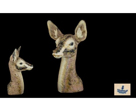 Lladro - Gres Large and Impressive Life Size Sculpture ' Fawn Head  Model No 2040. Sculpture - Juan Huerta. Issued 1971 - 198