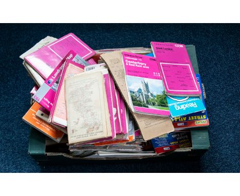 A Large Quantity Of Maps, Various Areas &amp; Dates To Include Ordnance Survey, Philip's, Telegraph, Geographia, Barnett's Et