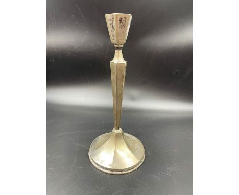 A Continental silver candlestick, marked 800
