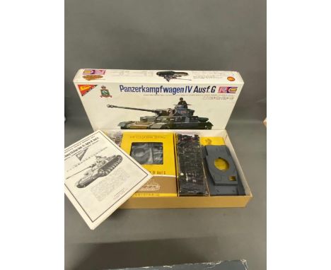 A Panzerkamfwagen IV Ausf. G, power model assembly tank kit with remote control 