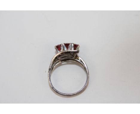 Ruby and Diamond Ring, set with circular cut rubies and circular cut diamonds.&nbsp;&nbsp;