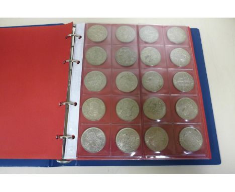 A British silver coin collection, many coins uncirculated - in an eight page folder 