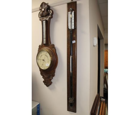 A lacquered stick barometer by Brady &amp; Martin Ltd of Newcastle on Tyne