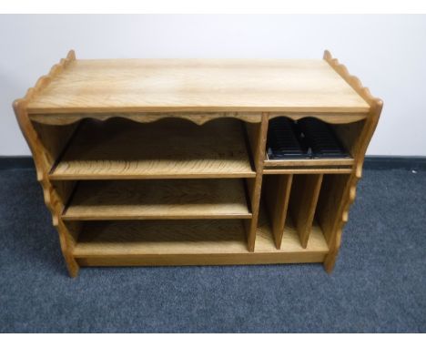 A light oak entertainment stand 