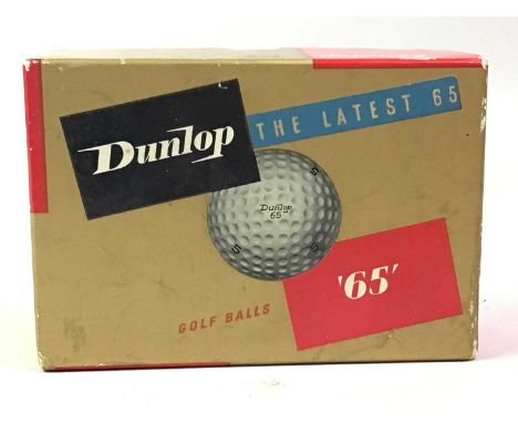 VINTAGE GOLF BALLS, C.1960S including Dunlop, Slazenger and Penfold, along with two novelty golfing themed glass tumblers
