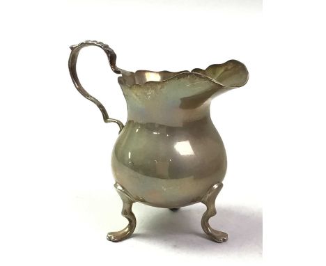 GROUP OF SILVER AND WHITE METAL ITEMS, including button hooks, salts and a cream jug by George Nathan &amp; Ridley Hayes, Che
