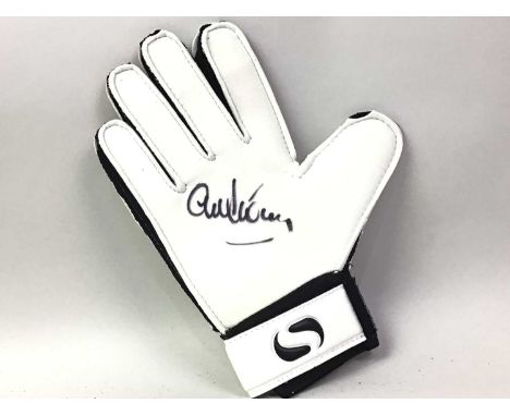 ALEX STEPNY SIGNED GOAL KEEPERS GLOVE, with COA, the glove by Sondico, along with 1978 Archie Gemmell World Cup Goal of theTo