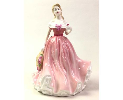 ROYAL WORCESTER FIGURE OF QUEEN ELIZABETH II, ALONG WITH A COLLECTION OF ROYAL DOULTON FIGURES the Worcester figure No 0521