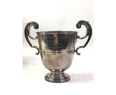 COLLECTION OF SPORTING TROPHIES, comprising one silver, this for St. Paul's School 1925 Hurdles and presented alongside a Dai