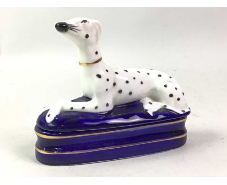 COLLECTION OF CERAMICS AND OTHER ITEMS, including two Beswick penguins, pill boxes, dog figures, plated spoons and tongs, and