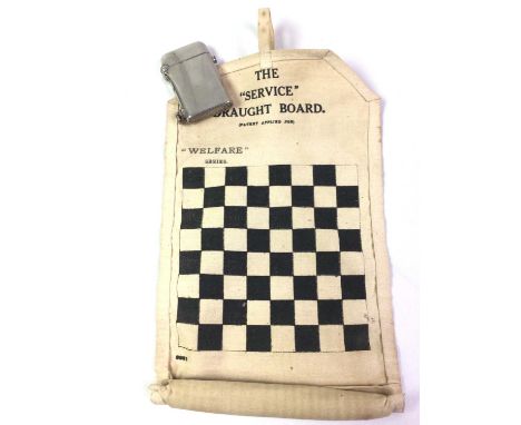 'THORENS' BRITISH PATENT LIGHTER, C.1919 along with a The "Service" Draught Board - (Patent Applied For) "Welfare" Series, in