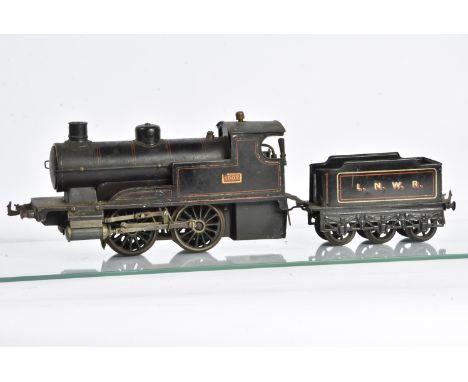 A Bing  Gauge 1 live steam 0-4-0 LNWR Locomotive and Tender, in LNWR lined black as No. 1902, with twin outside cylinders and