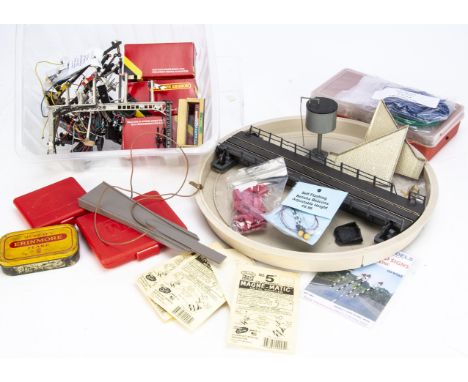 Large qty of 00 Gauge scenic items including Lighting Kits and Signals Hamlings paper sides electrical components Turntable a