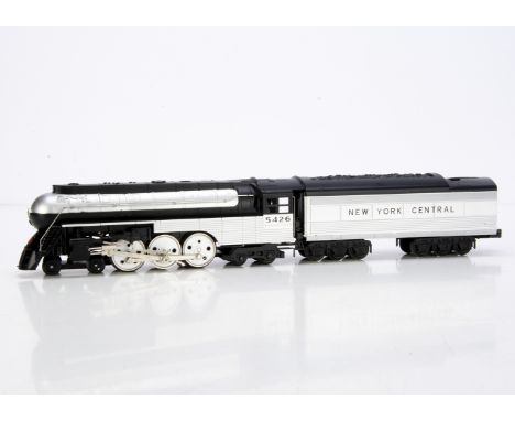 An American 0 Gauge NYC 'Empire State Express' streamlined 'Hudson' 4-6-4 Steam Locomotive and Tender by Rail King, ref 30-11