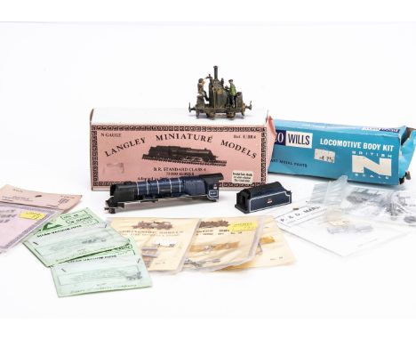 N Gauge White Metal Langley Locomotive Kit Body and Other Similar Items, a boxed Langley Miniature Models E/BR4 Standard Clas