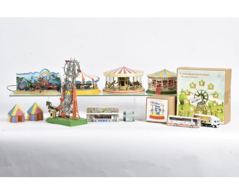 00 and H0 Gauge plastic and tin Fairground Rides and other related Accessories by various makers, Plastic, Vollmer motorised 