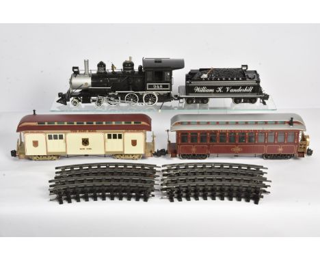 A Bachmann American Gauge 1 NYC Train Set,  comprising NYC&amp;HRRR black with silver trim 2-rail 4-6-0 Locomotive No 948, fi