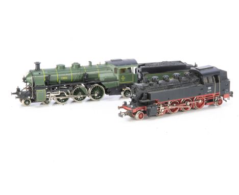 Marklin HO Gauge Steam Locomotives, K-Bay STS B green 4-6-2 Pacific S 3/6 No 3673 and DB black Class 86-173 2-8-2 Tank, G (2)