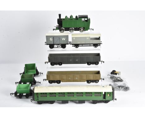 Tri-ang 'Big-Big' and Lima 0 Gauge Trains, Tri-ang items including a boxed, re-wheeled RV262 0-6-0 steam loco in green, BR bl