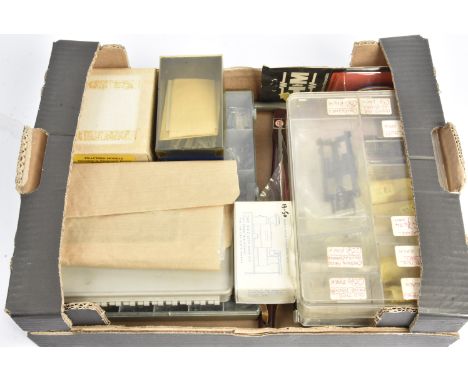 Collection of various 00/HO Gauge Railway and Model Road Spares and Accessories mainly relating to GWR, grey storage box cont