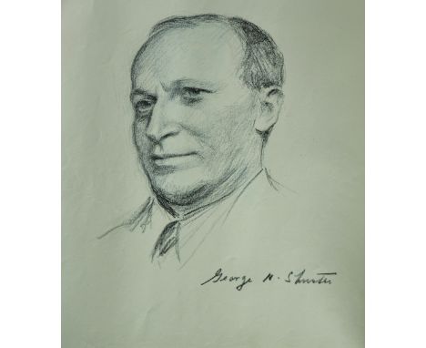 Eugene Spiro (1874-1972) Polish. A Portrait of 'George M Shuster', Charcoal, Inscribed, 14" x 11", together with three other 