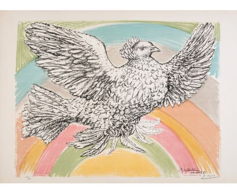 ** δ Pablo Picasso (1881-1973)Colombe (à L'Arc de Ciel) (Bloch 712, Mourlot 214)Lithograph printed in colours, 1952, signed i