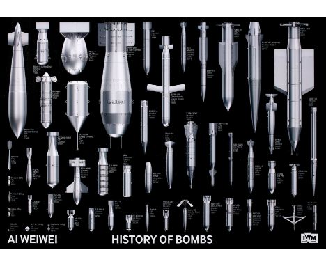 Ai Weiwei (b.1957)History of BombsOffset lithograph, 2020, signed in silver ink, numbered from the edition of 200 in white in