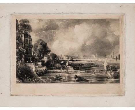 John Constable (1776-1837), After.Opening of Waterloo Bridge [two variant states]Mezzotint, 1831, by David Lucas, including a