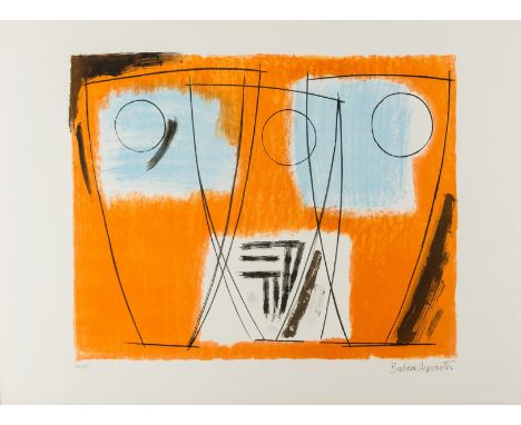δ Barbara Hepworth (1903-1975)Three Forms, from Twelve LithographsLithograph printed in colours, 1969, signed in pencil, numb