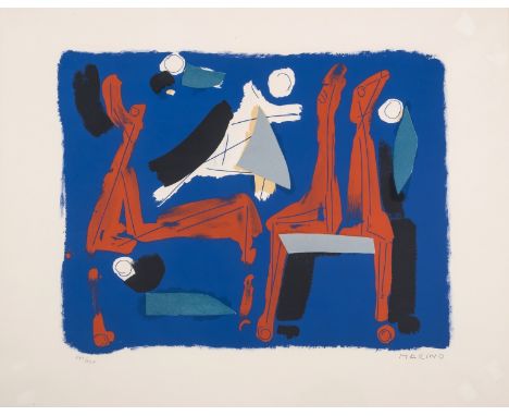 δ Marino Marini (1901-1980)Plate II, from Chevaux et Chevalier (Guastalla L105)Lithograph printed in colours, 1972, signed an
