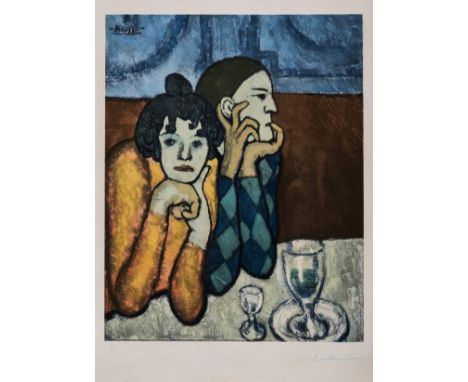 ** δ Pablo Picasso (1881-1973) after.Les Deux Saltimbanques: L'Arlequin et Sa CompagneCollotype printed in colours, circa 196