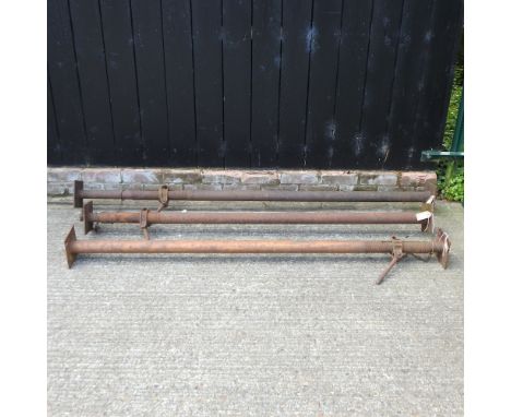 A collection of three acrow props, each 204cm long