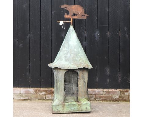 A verdigris garden weather vane, 45cm